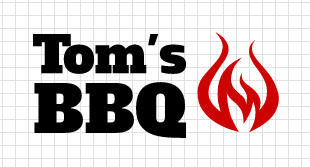 Logo design example with symbol on the right.