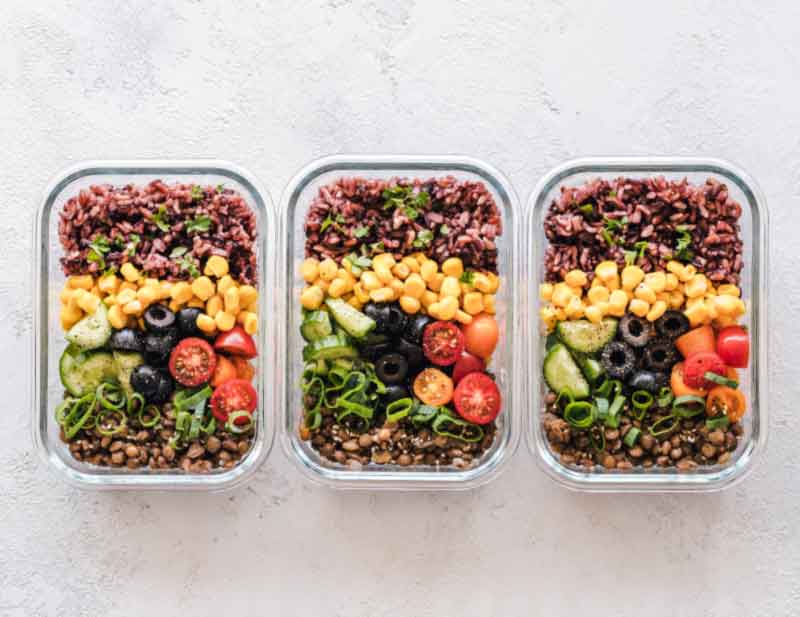 healthy prepared vegetarian meals