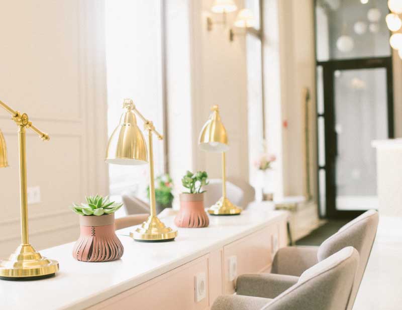 Nail salon shop interior