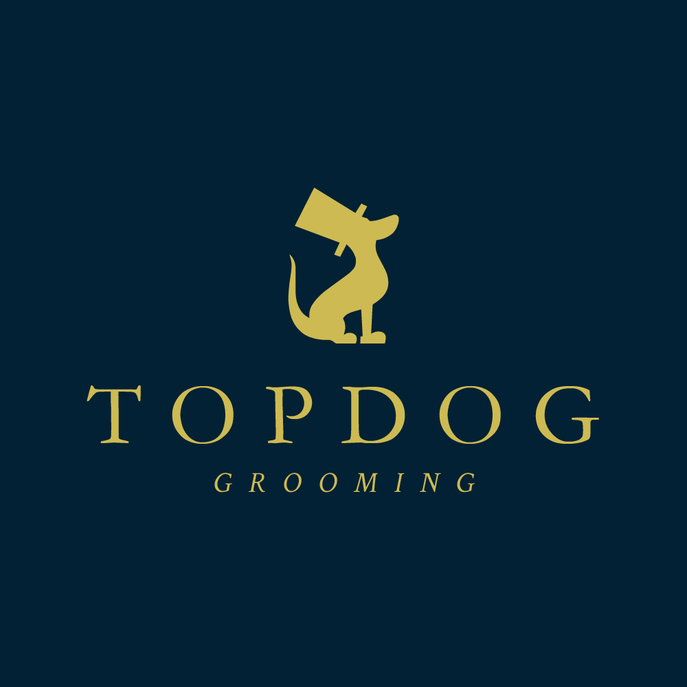 Pet grooming services company logo design
